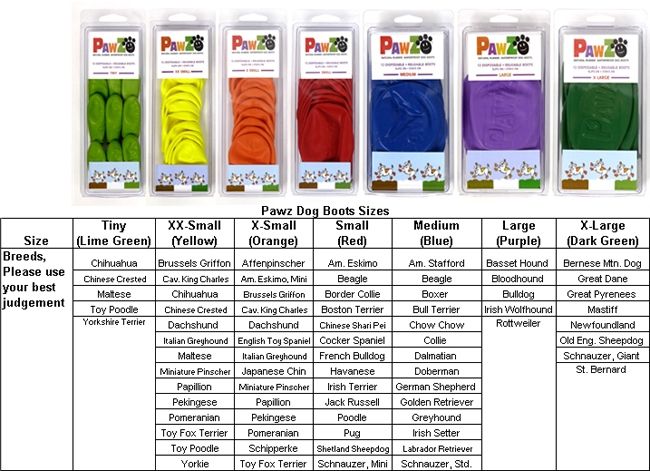 pawz dog boots booties 12 pack disposable reusable protex pawz size chart