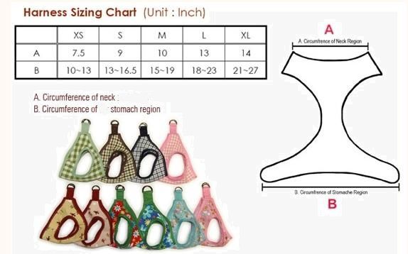 gooby picnic dog harness very light weight step in gooby harness size chart
