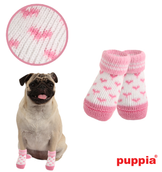 Puppia Dog Socks Traction Control Non Slip Bootie ANGEL HEART eBay