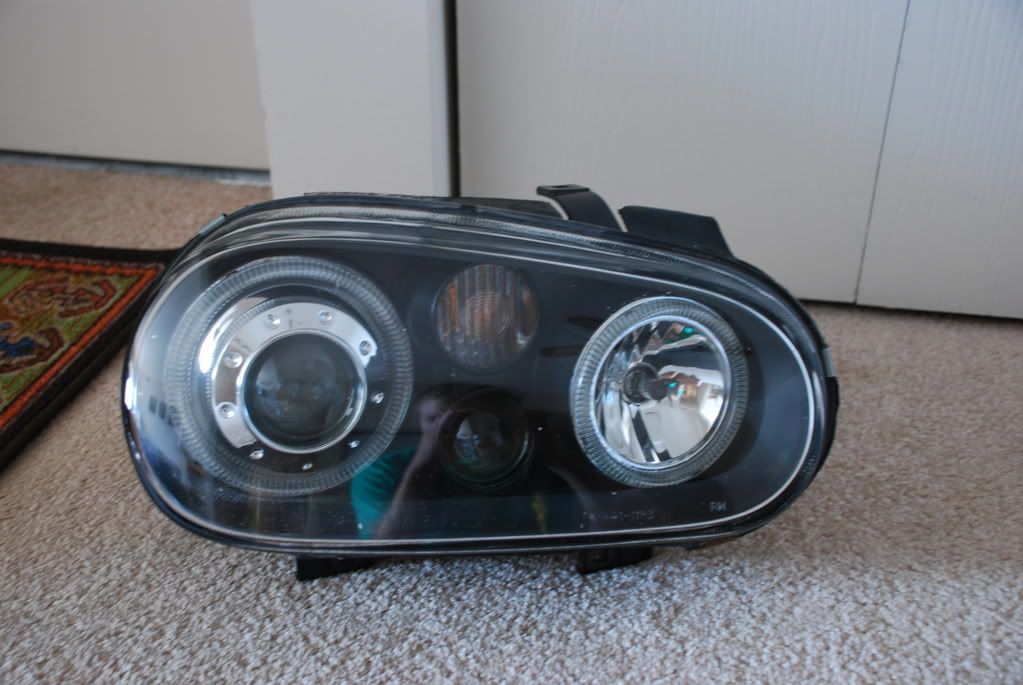FK Mk4 GTI Golf Projector Headlights w Angel Eyes