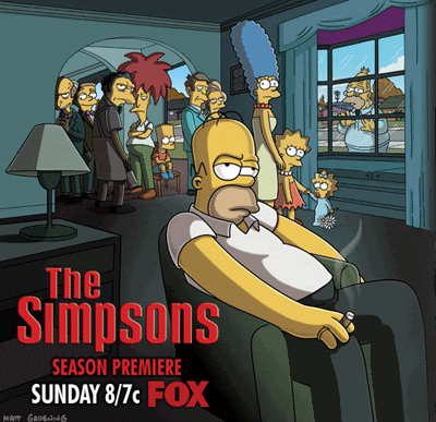 the simpsons season premiere poster