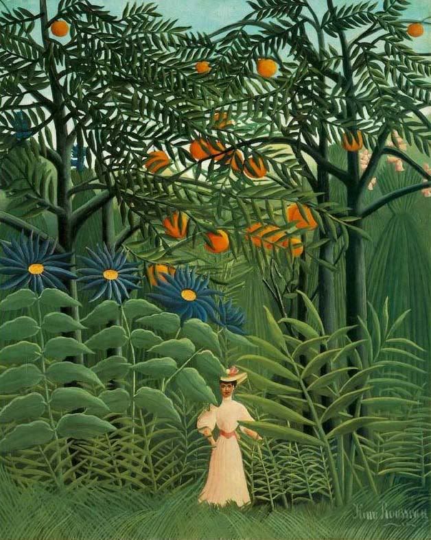 Femme se promenant dans une foret exotique, Henri Rousseau, 1905