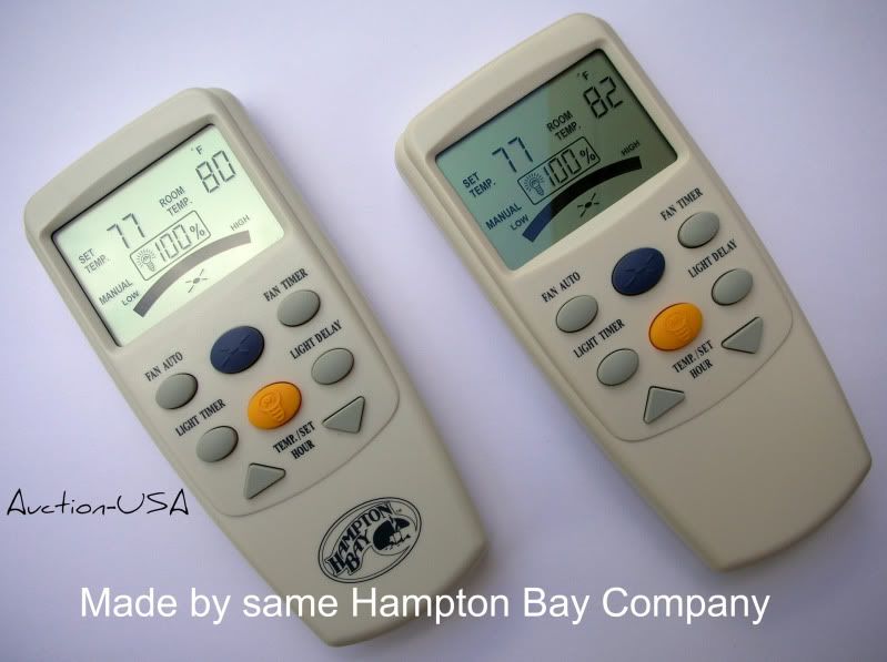 Hampton Bay Harbor Breeze Fan LCD Remote Control FAN-9T