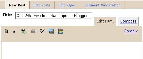 Blogger edit HTML