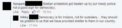 Democracy is for Indians, not for outsiders.... they should be grateful to us that we have provided shelter to them in our country