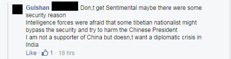 Intelligence forces were afraid that some tibetian nationalist might bypass the security and try to harm the Chinese President
