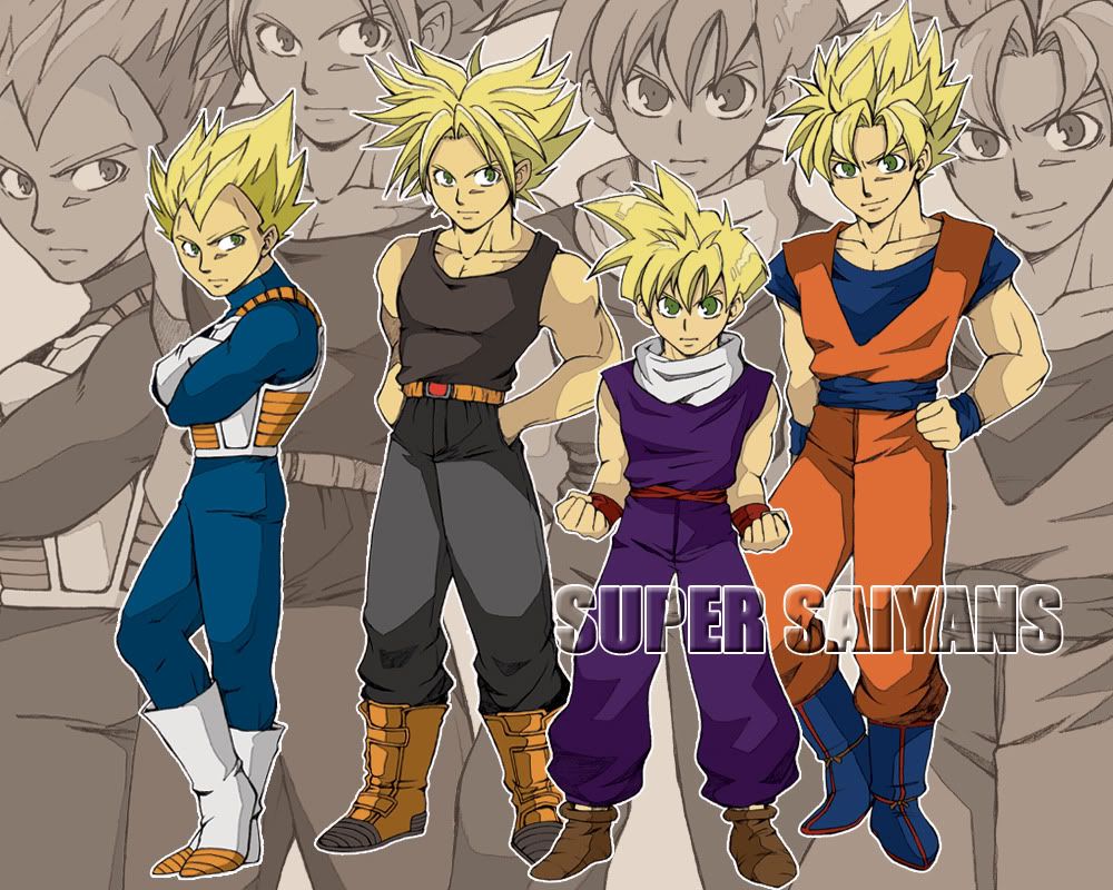 Super Saiyan Vegeta, Future Trunks, Gohan, And Goku Pictures, Images 