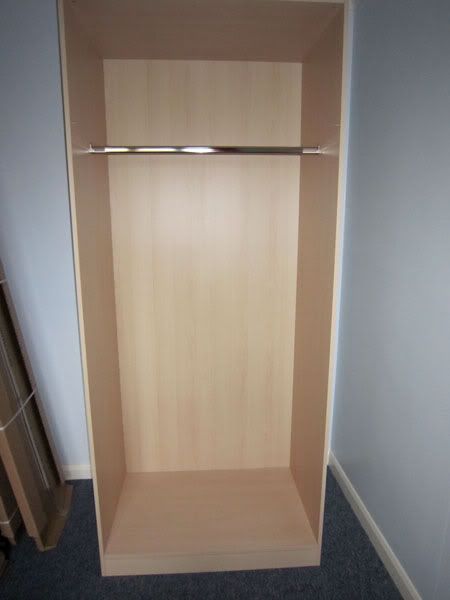 The first wardrobe is up