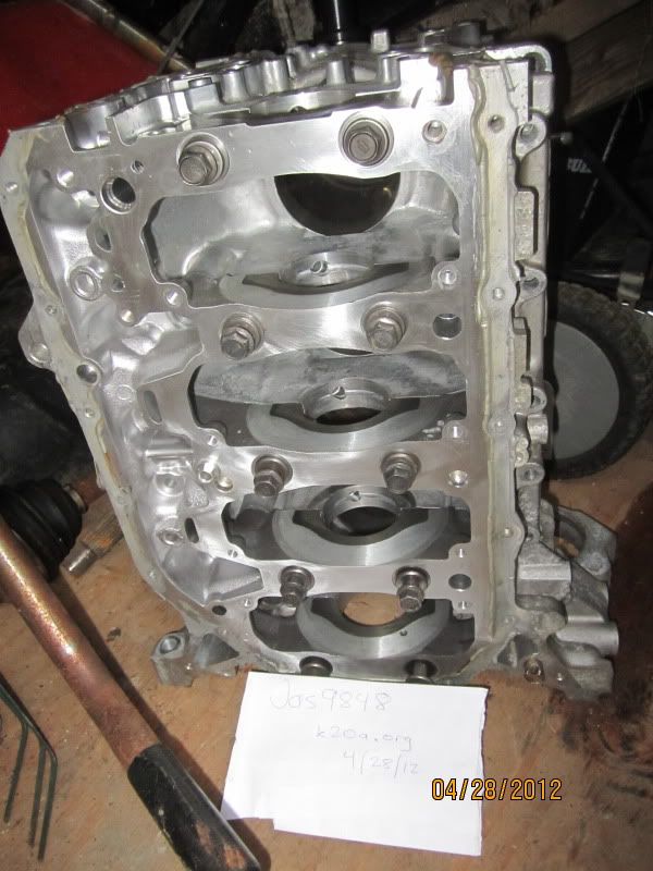 FS K20Z1 bare block, crankshaft and k24 rocker arm assemblies Honda