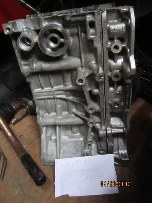 FS K20Z1 bare block, crankshaft and k24 rocker arm assemblies Honda / Acura K20a K24a Engine