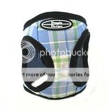 CHOKE FREE Dog Harness Doggie Design Step In Vest   BLUE PLAID  