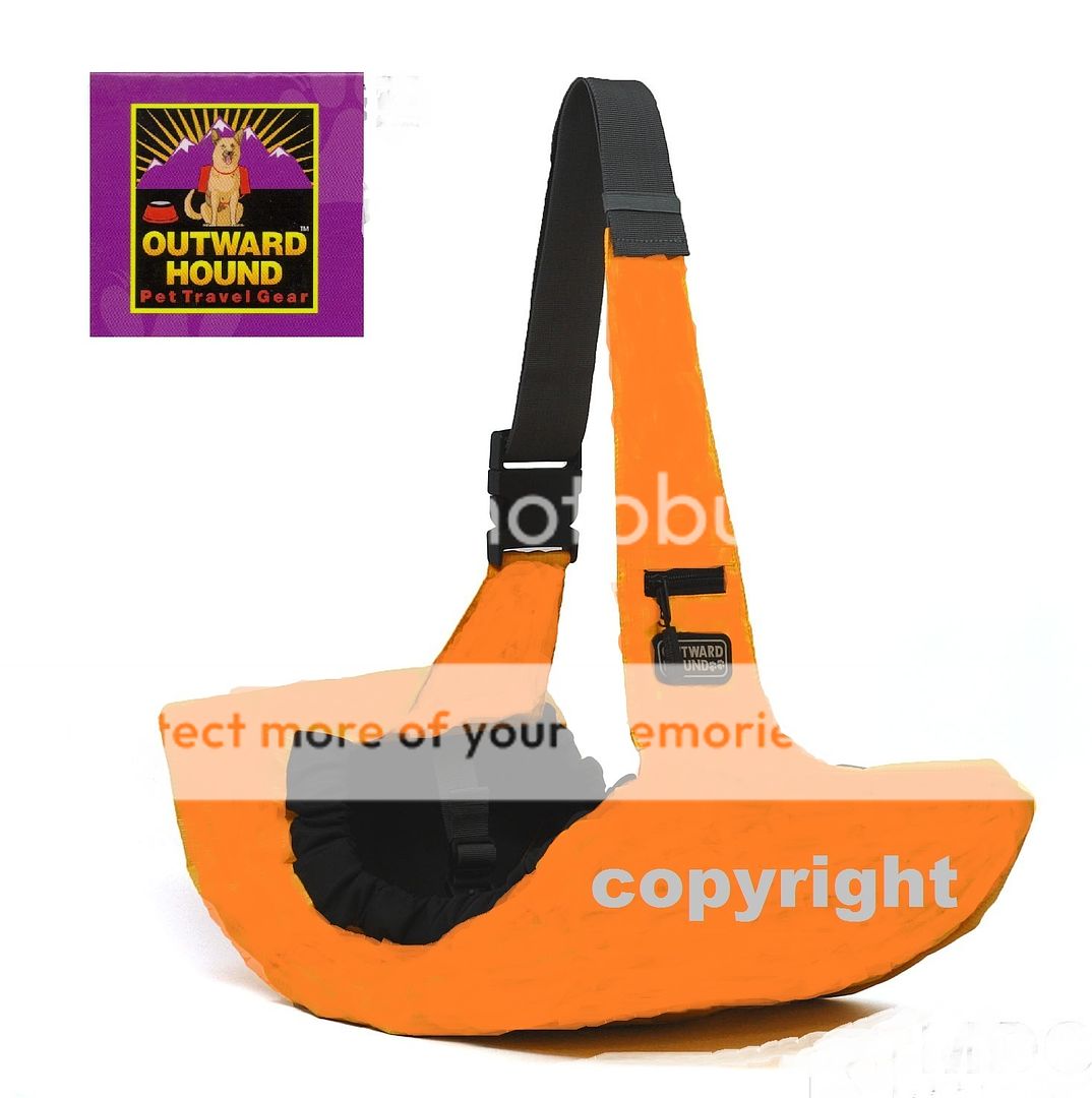 Orange Sling Dog Carrier Outward Hound Kyjen Slingo Nylon Travel Bag 15 lb 6 KG