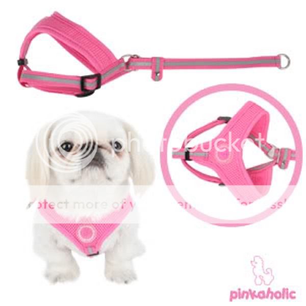 Pinkaholic Puppia Step in Soft Dog Harness Duo Pink or Blue D Ring