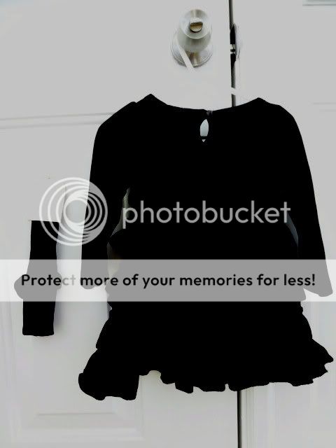New Heirloom 12 Months Long Sleeve Velvet Black Dress Three Piece